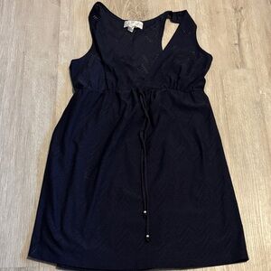 J Valdi Chic Navy Blue Women's Swim Cover-Up